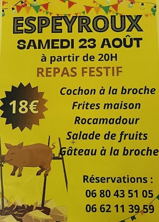 Repas Festif à Espeyroux