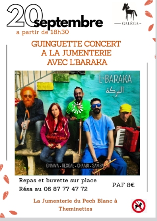 Guinguette Concert à la Jumenterie à Théminettes