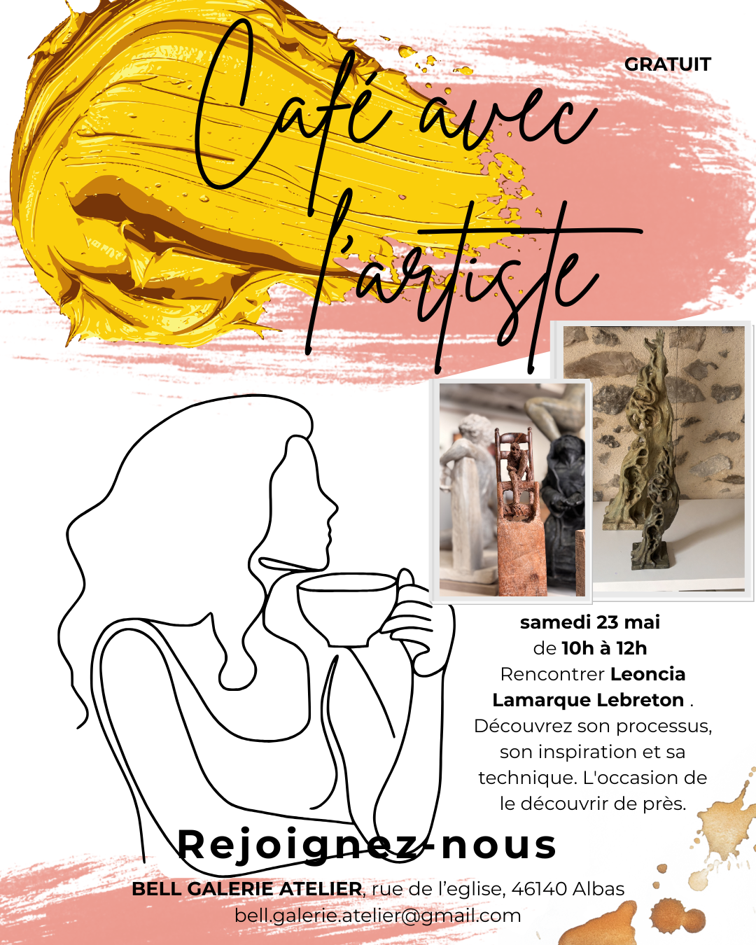 Café avec l'artiste à la Bell Galerie Atelier — visuel événement