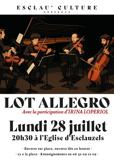 Soirée musicale à l'Eglise d'Esclauzels : Concert Lot Allegro