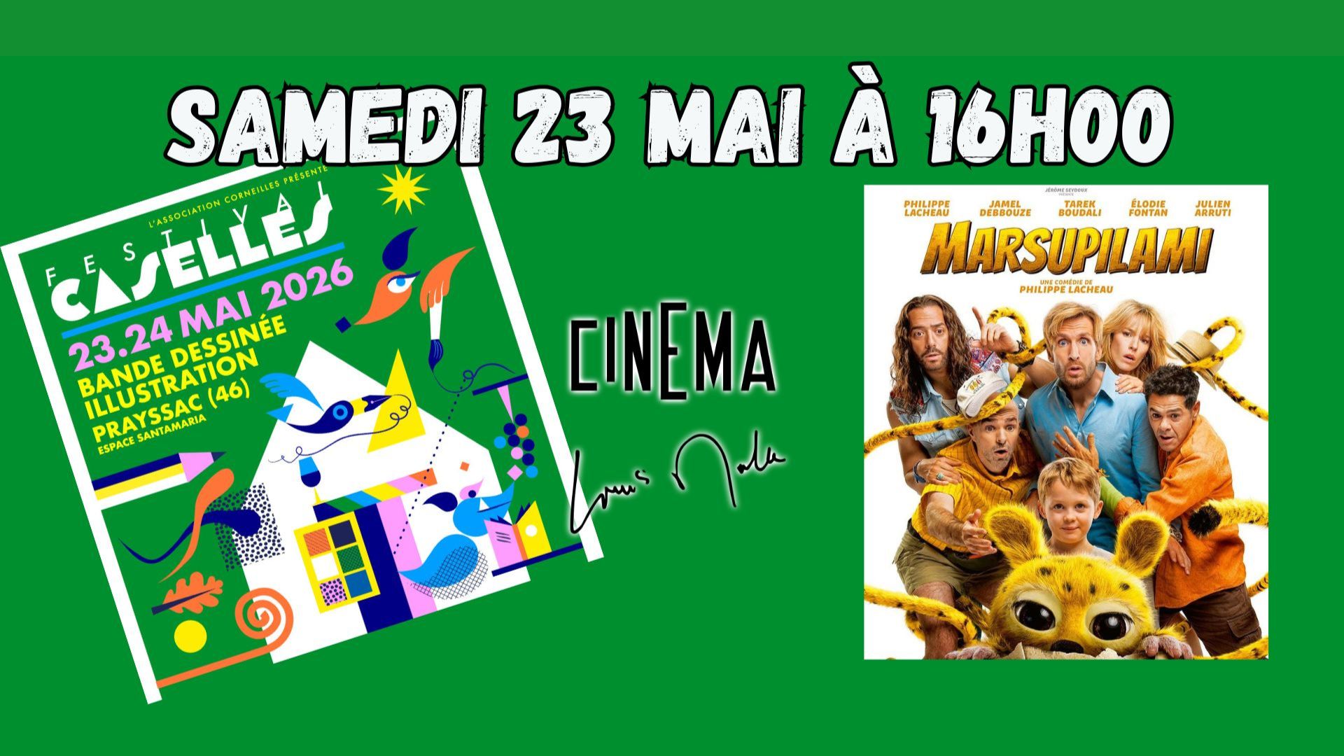 Festival des caselles au cinéma Louis Malle : projection du Marsupilami