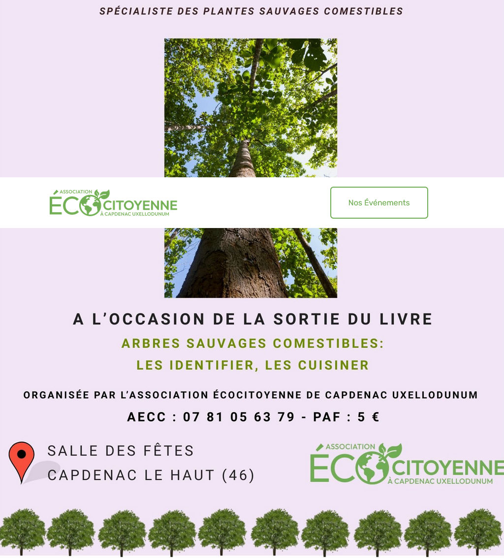 Conférence sur les arbres sauvages comestibles