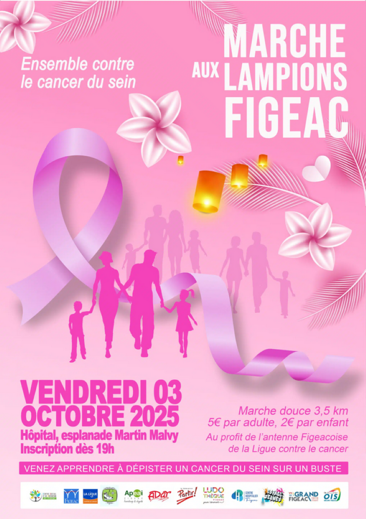 Marche Rose aux Lampions à Figeac