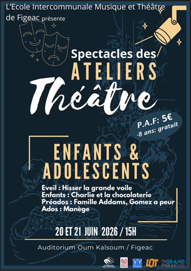 Spectacles des ateliers théâtre enfants et adolescents à Figeac