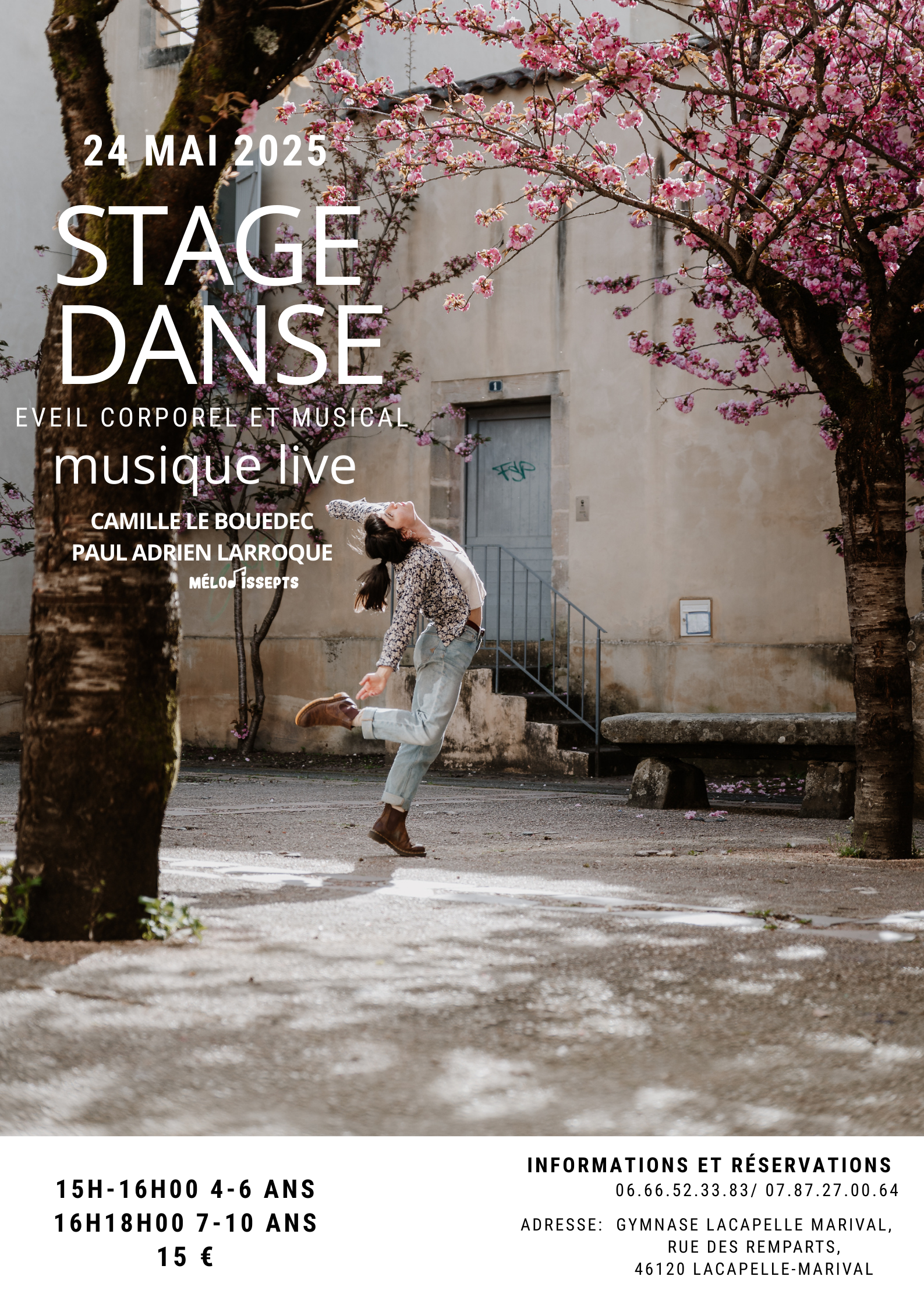 Stage danse - éveil corporel et musical à Lacapelle-Marival