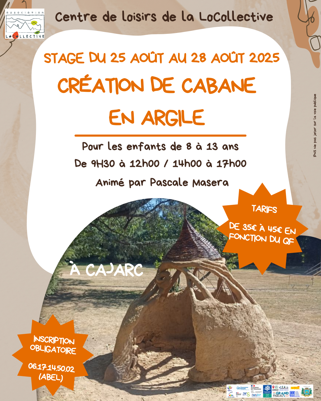 Stage création de cabane en argile à Cajarc
