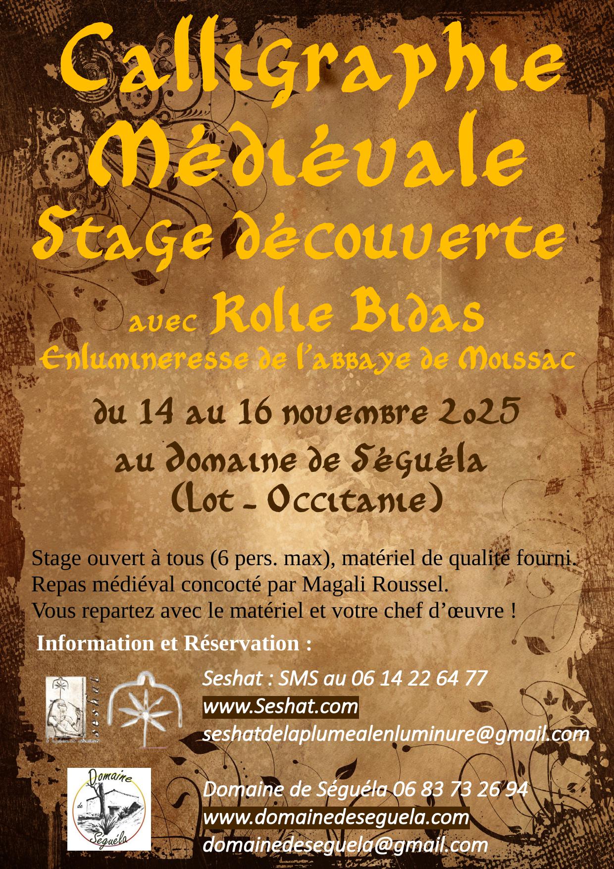 Stage de Calligraphie Médiévale