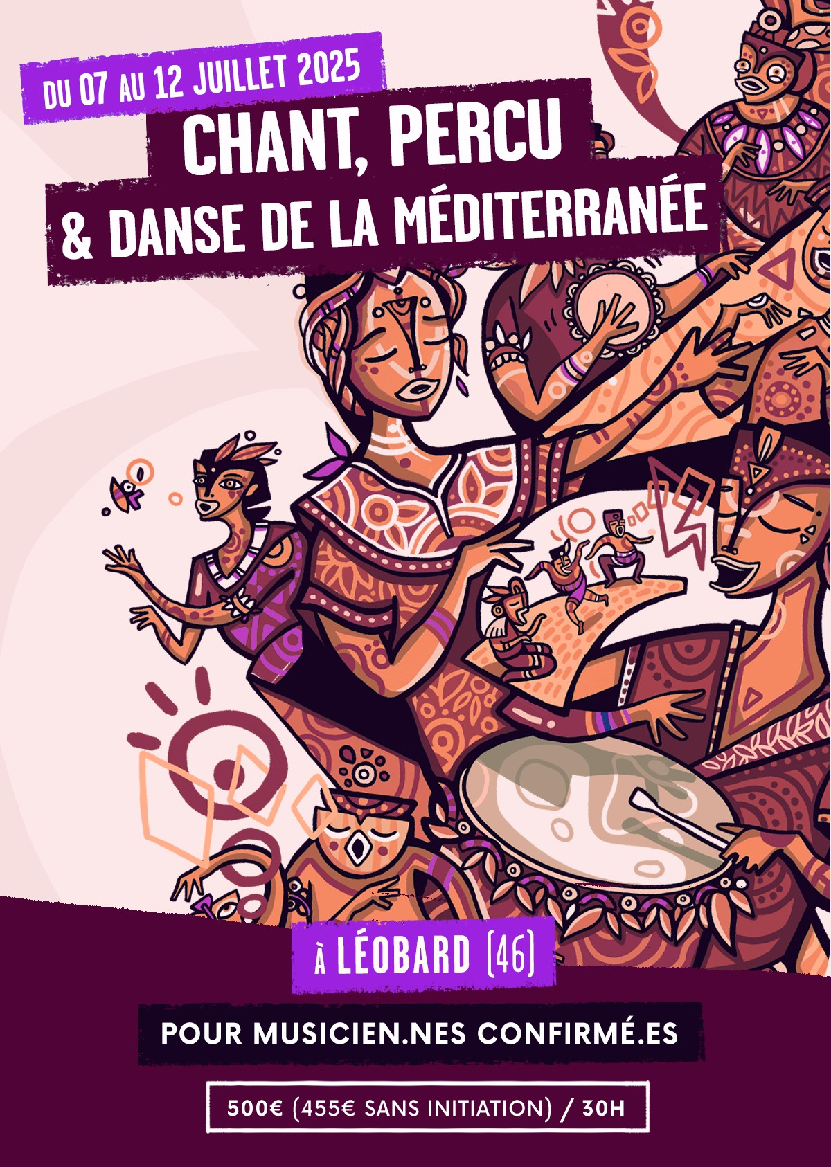 Stage chant, percussion et danse