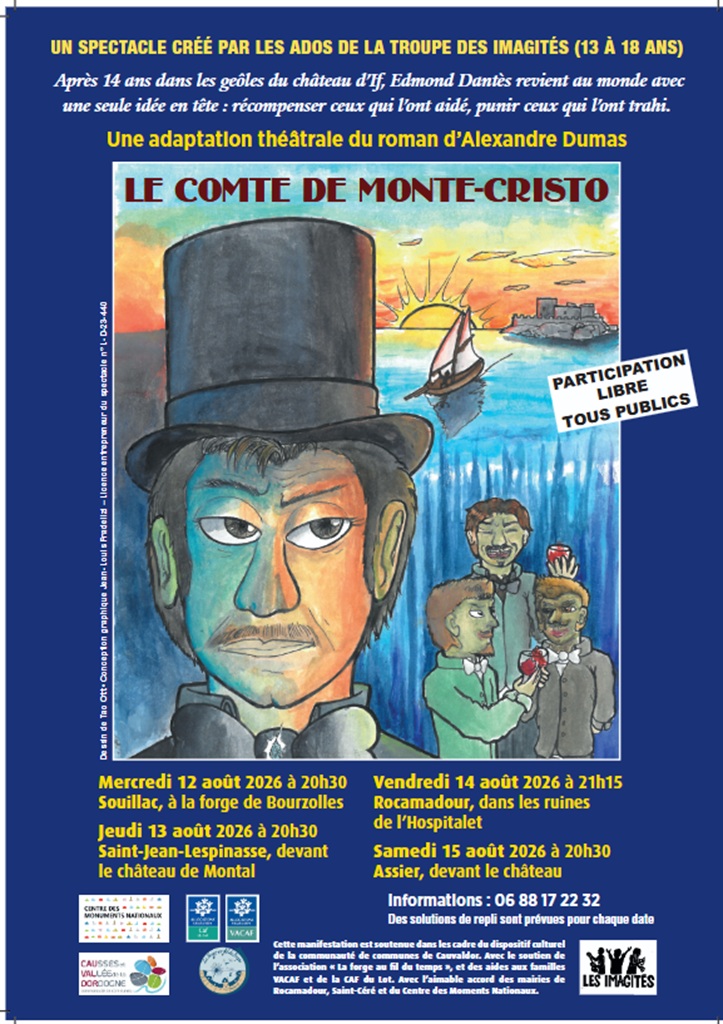 Théâtre à Assier : "Le comte de Monte-Cristo"