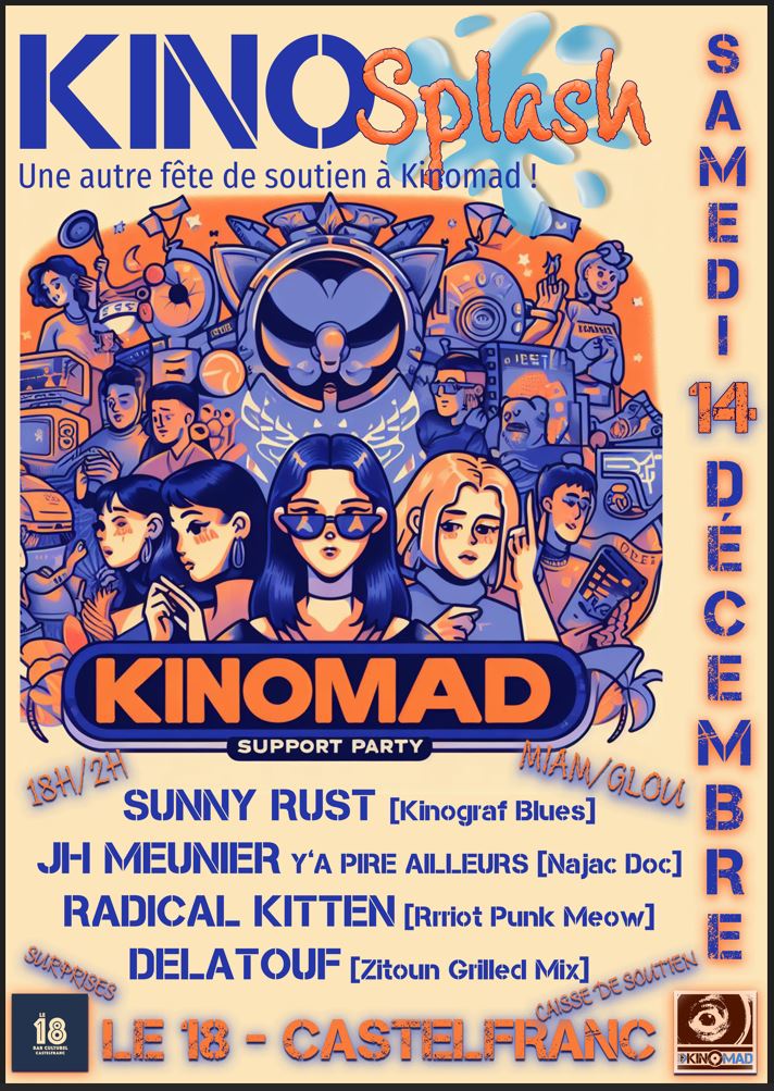 Soirée de soutien à Kinomad au 18