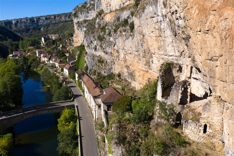 Vue aérienne de Cabrerets