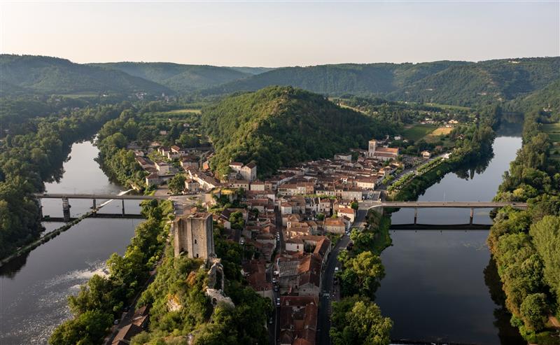Vue drone de Luzech