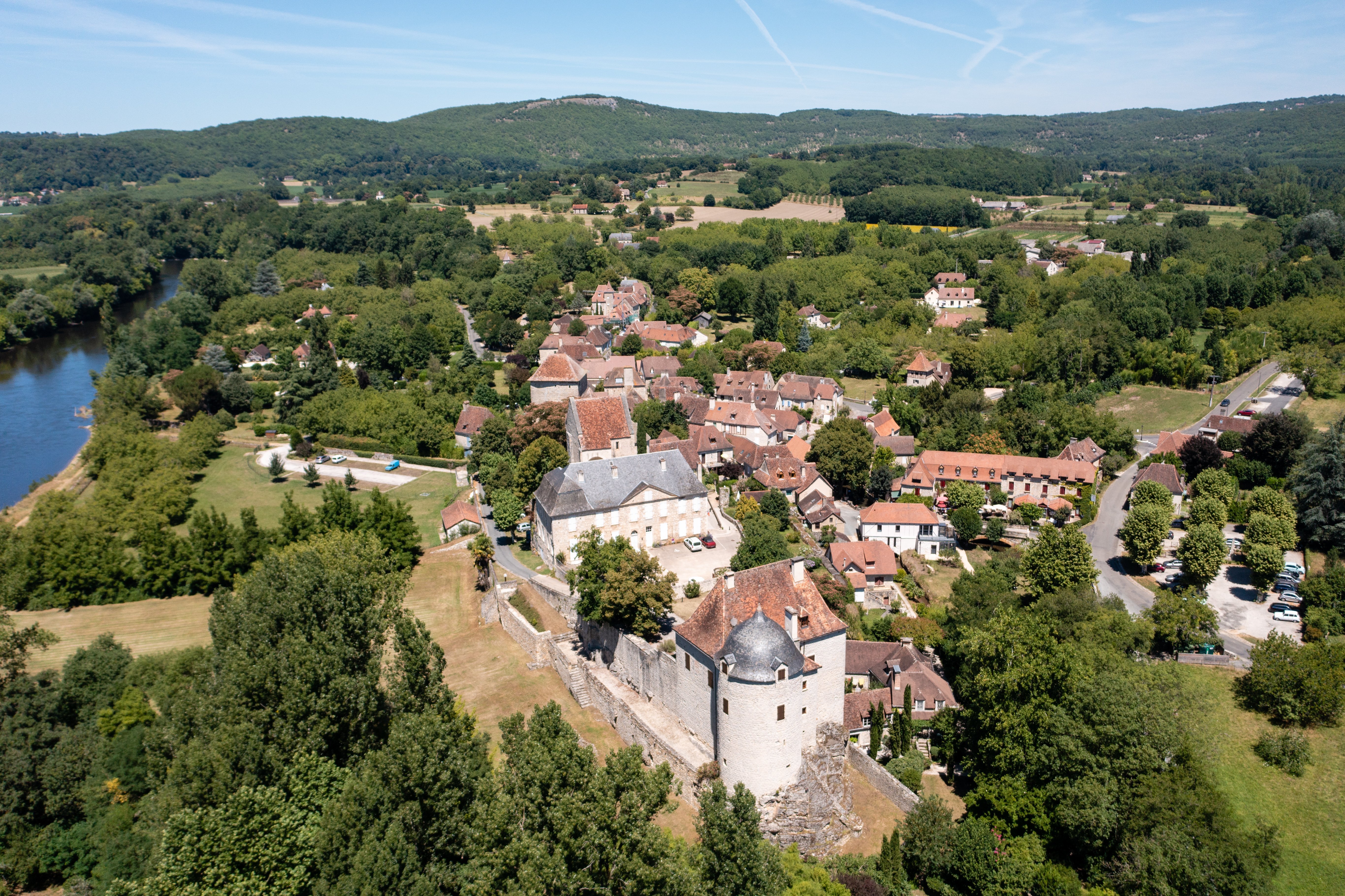 Vue drone du village de Creysse