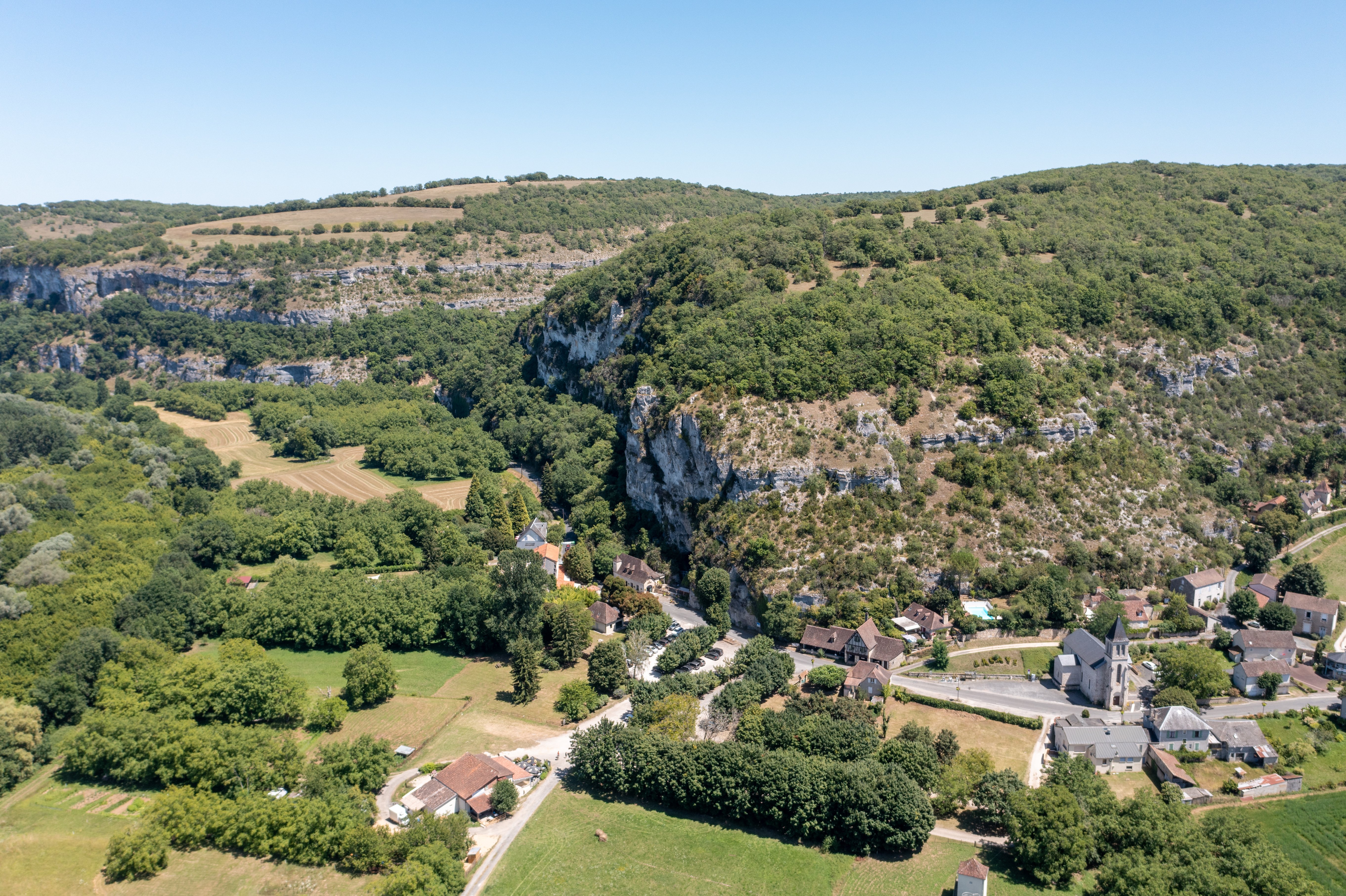 Vue drone du village de Lacave