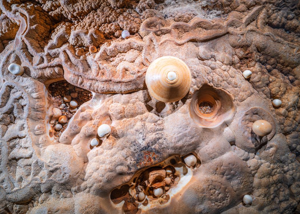 Perles et toupie - Grotte du Pech Merle