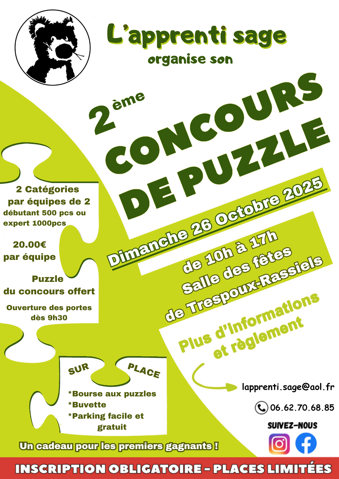 Concours de puzzle à Trespoux-Rassiels