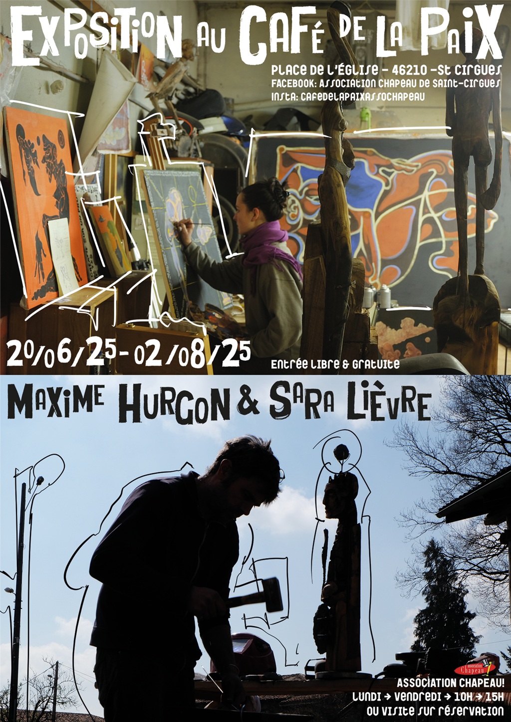 Exposition à Saint-Cirgues : Sara Mièvre et Max Hurgon