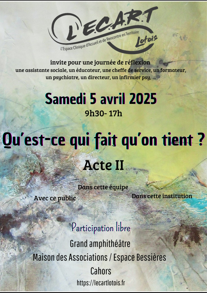 Conférence "Qu'est-ce qui fait qu'on tient?"