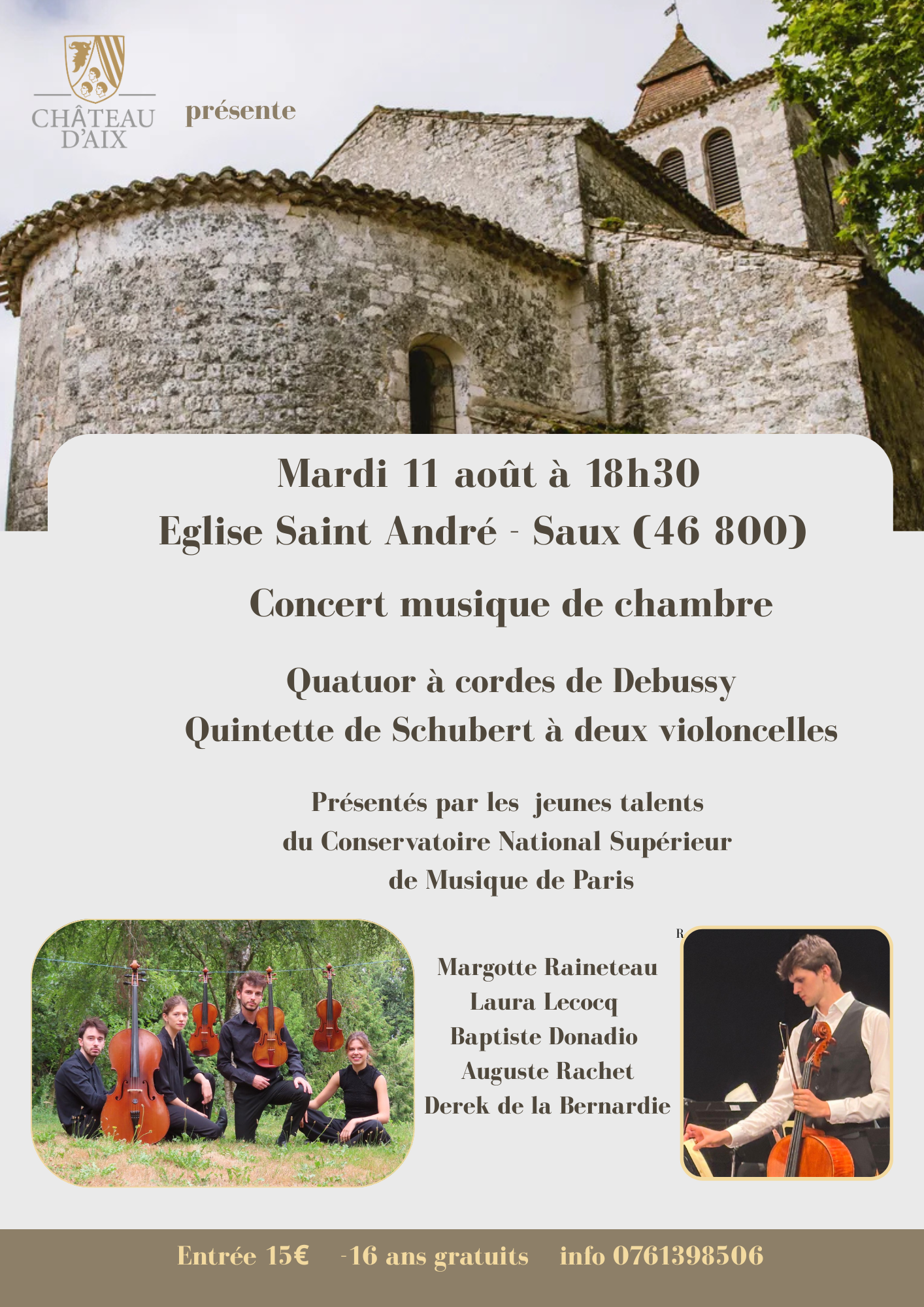 Concert musique de chambre au Château d'Aix