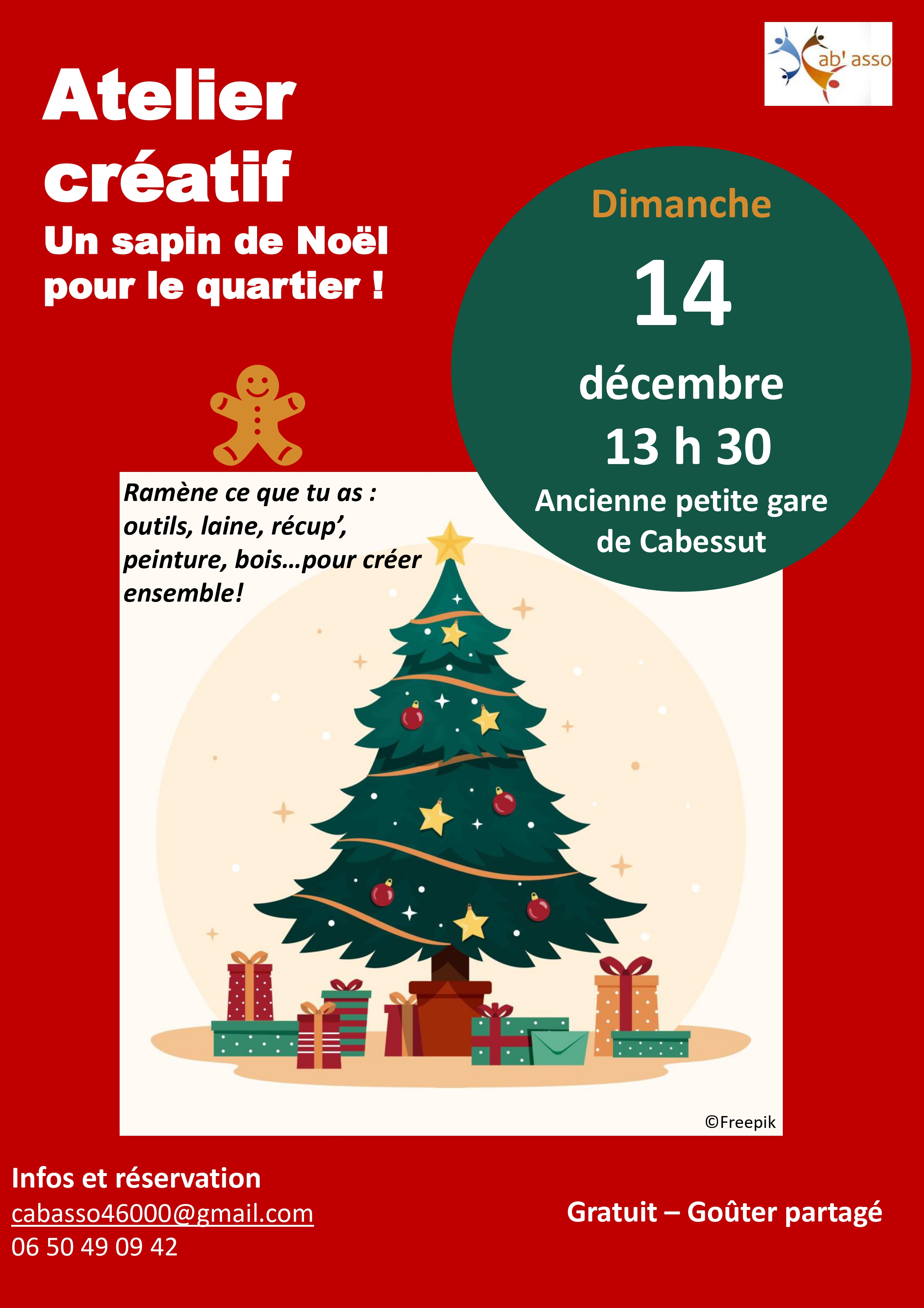 Atelier créatif "Un sapin de Noël pour le quartier !"