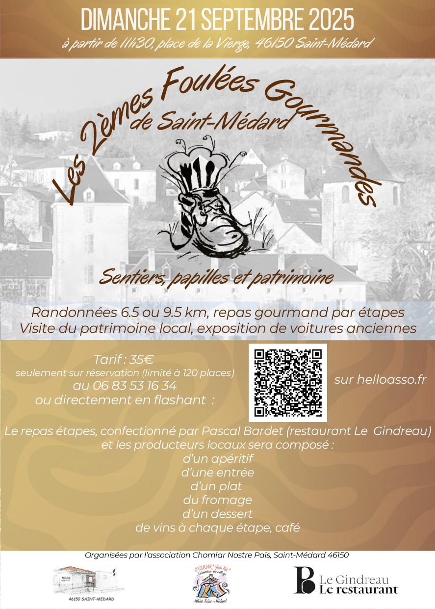 Foulées Gourmandes de Saint Médard, Sentiers, Papilles et Patrimoine