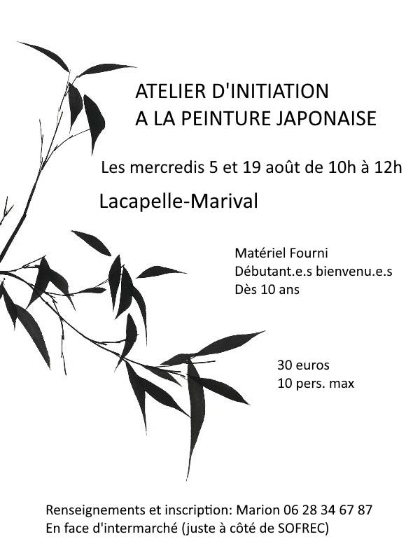 Ateliers d'Initiation à la Peinture Japonaise