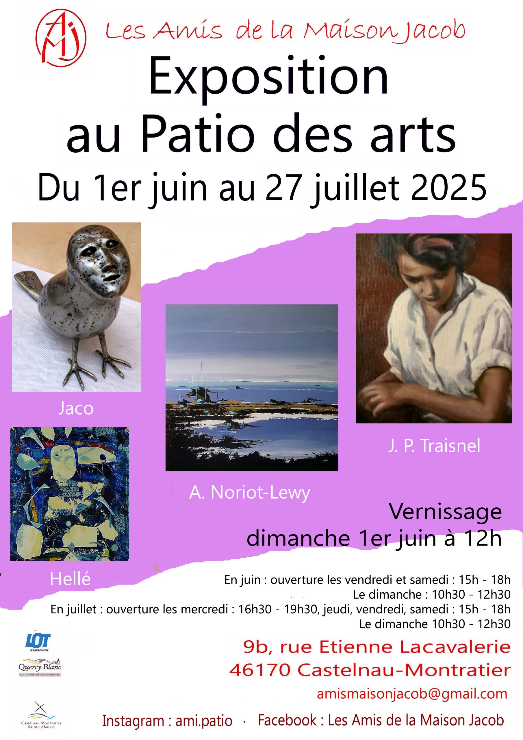 Inauguration et exposition de peintures et sculptures à la Maison Jacob