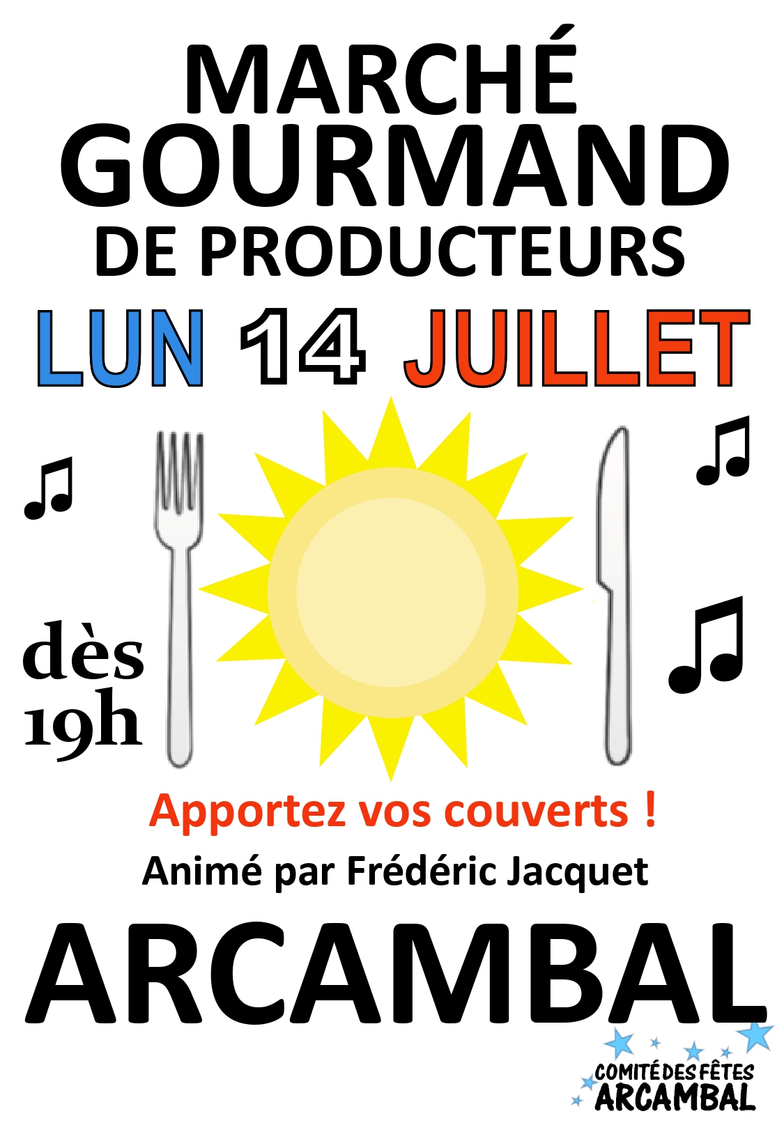 Marché gourmand des producteurs à Arcambal.