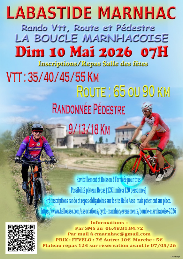 Rando cycliste et pédestre : La boucle marnhacoise