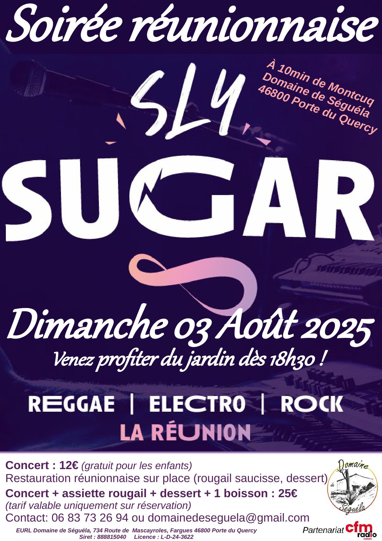 Soirée réunionnaise avec le groupe Sly Sugar