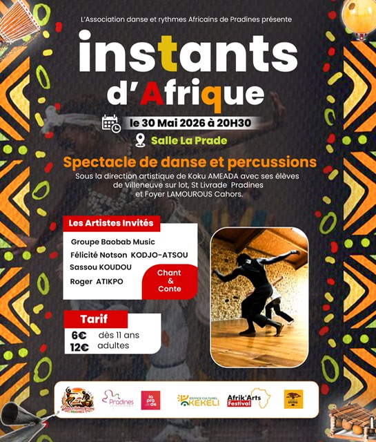 Spectacle de danse et percussions Instants d'Afrique
