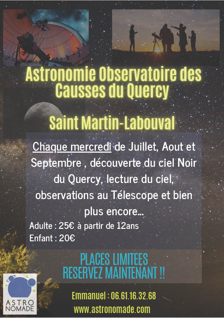 Astronomie Observatoire des Causses du Quercy