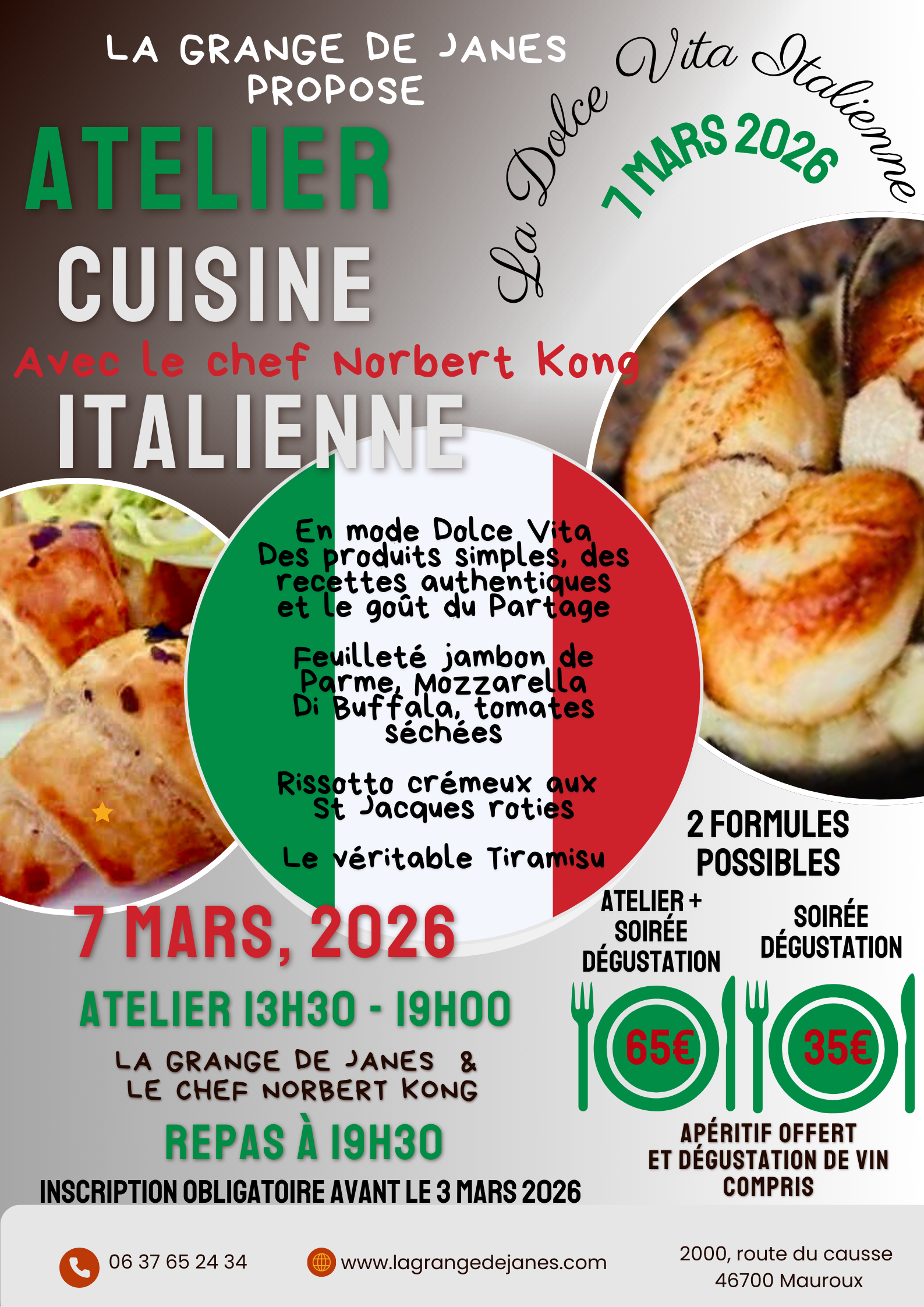 Atelier cuisine à la Grange de Janes