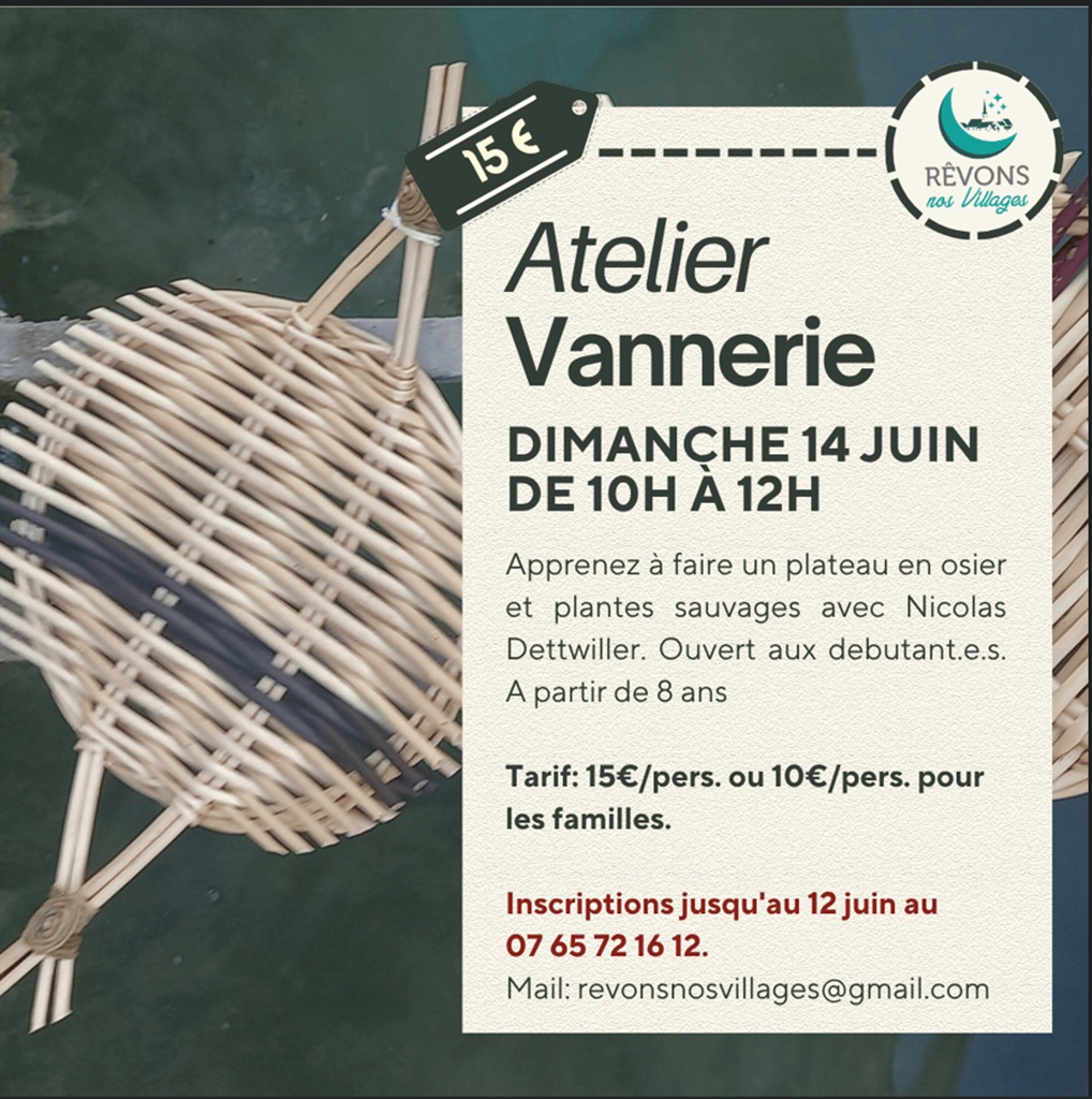 Atelier de vannerie à Felzins