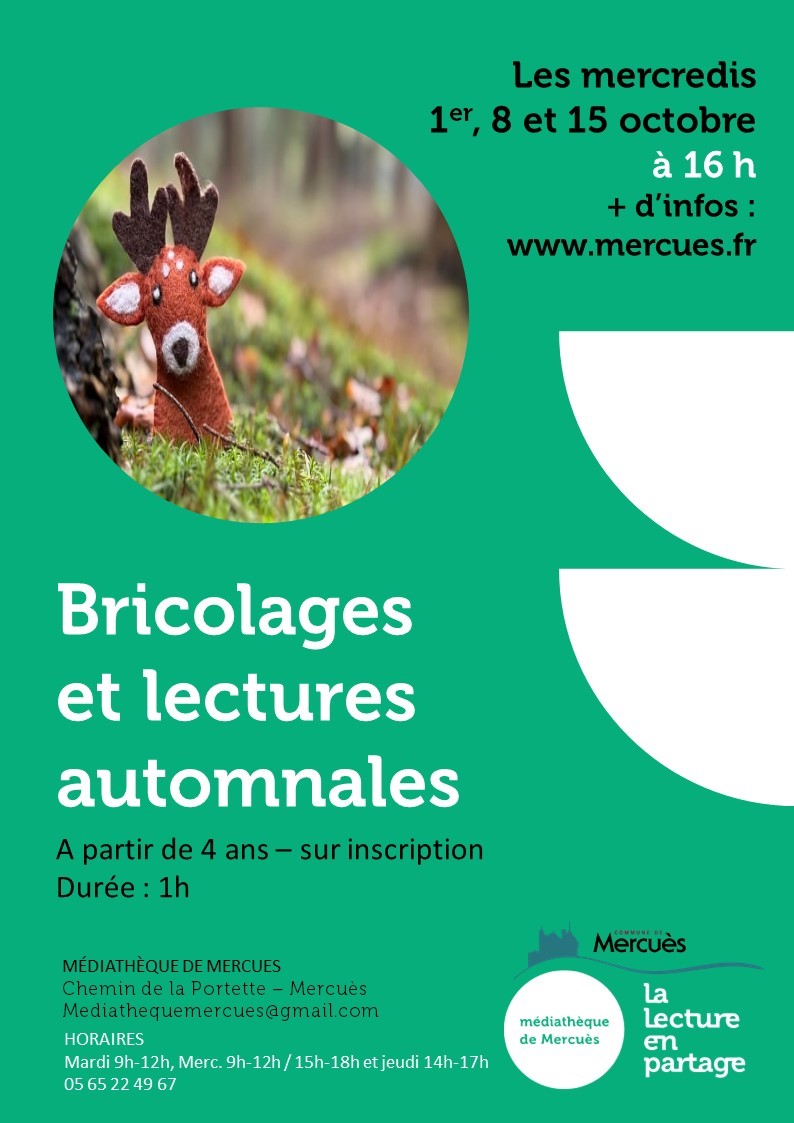 Bricolages et lectures automnales à la Médiathèque de Mercuès