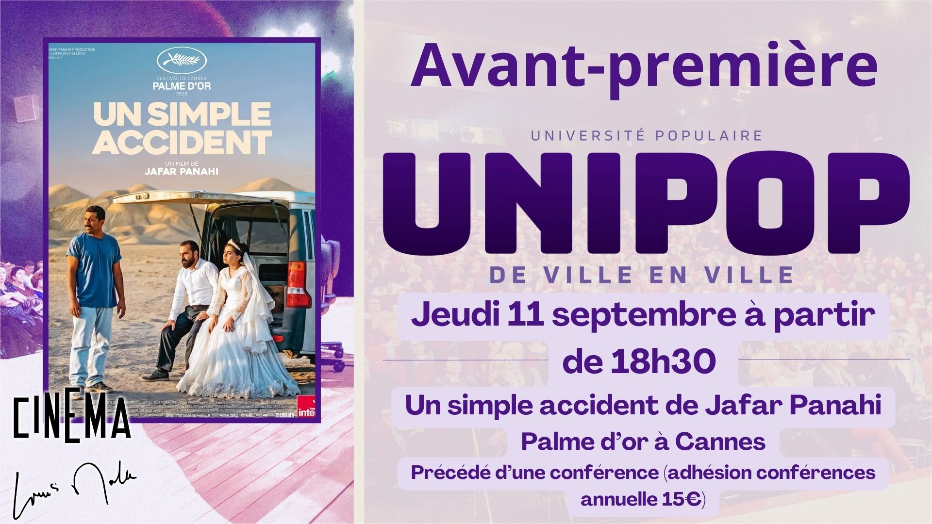 Unipop au cinéma Louis Malle: "Un simple accident"