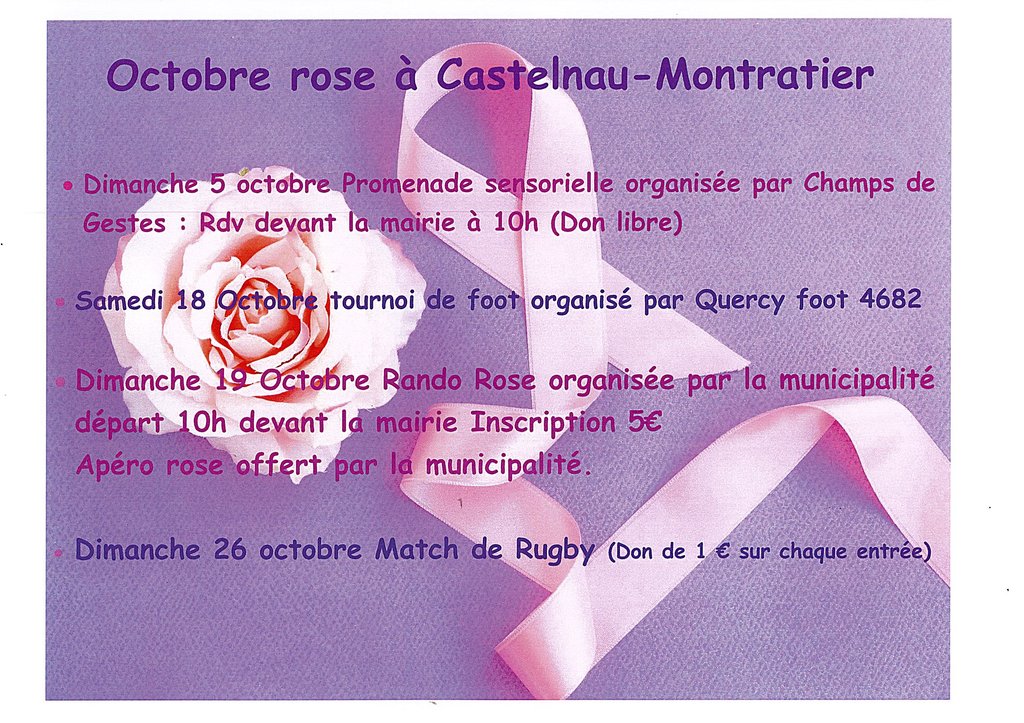 Octobre rose : tournoi de foot à Castelnau-Montratier