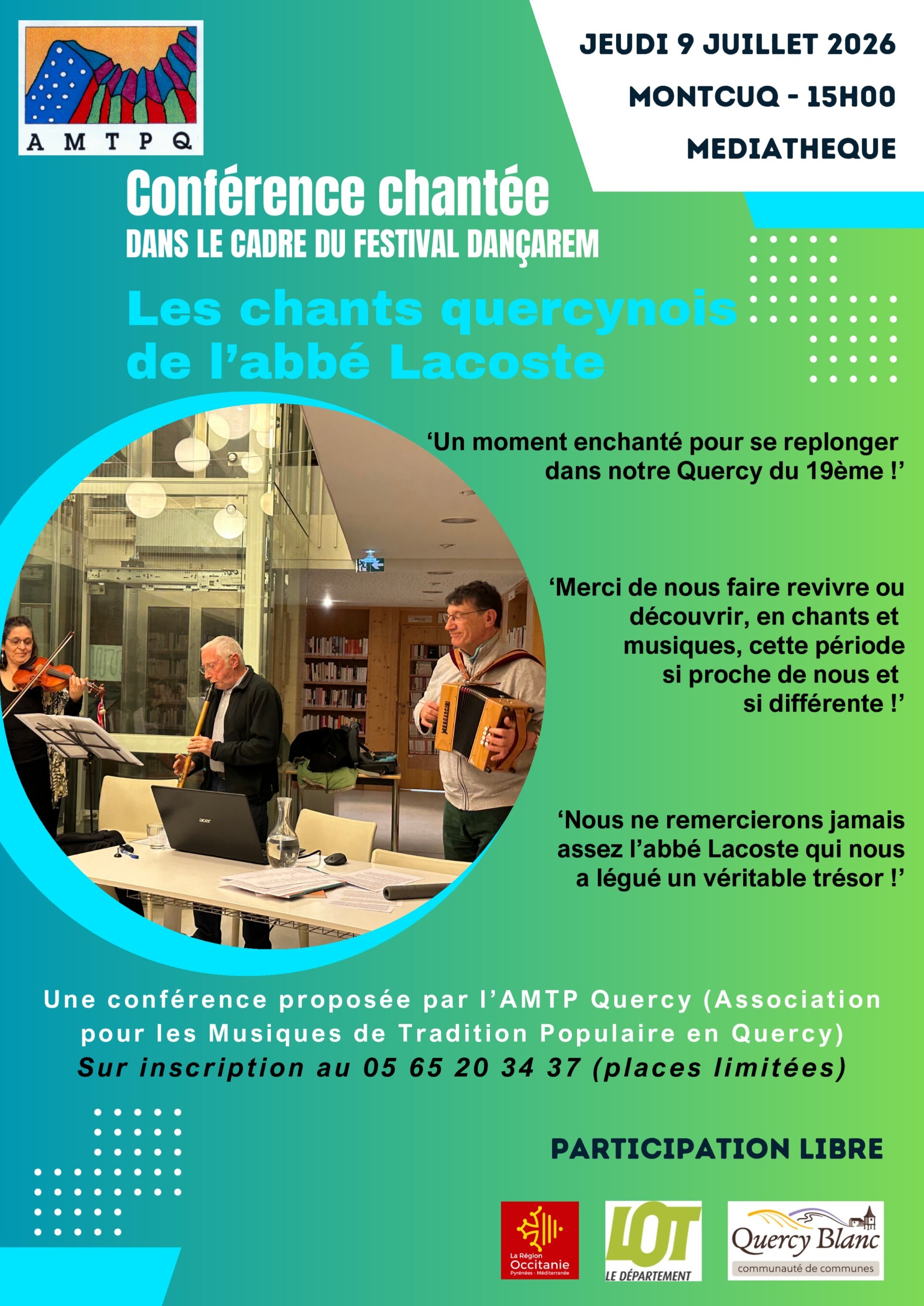 Conférence chantée – Les vieux chants quercinois de l'abbé Lacoste