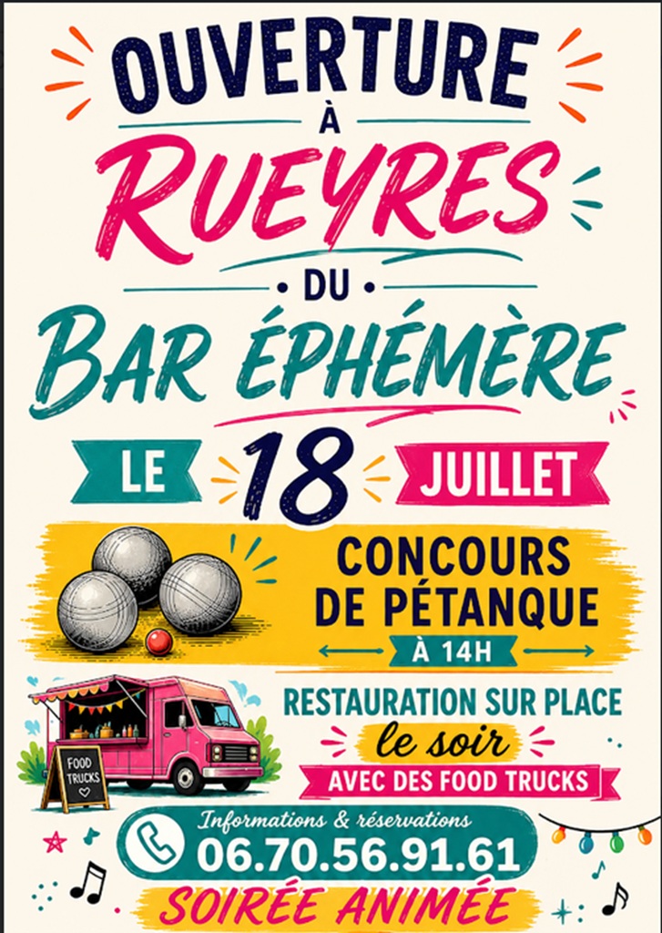 Ouverture du bar éphémère de Rueyres