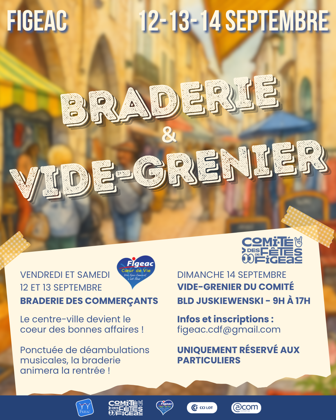 Braderie et vide-greniers à Figeac