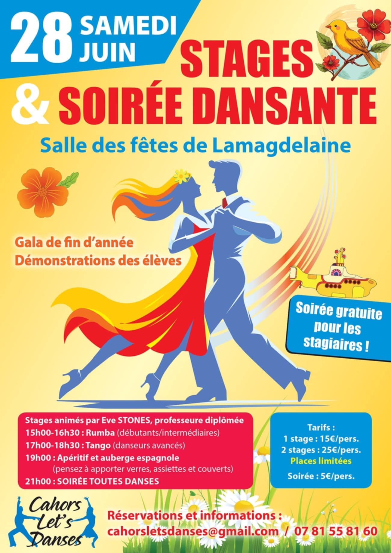 Stages et soirée dansante à Lamagdelaine