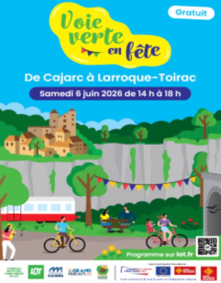 La voie verte en fête, entre Cajarc et Larroque-Toirac ! — visuel événement