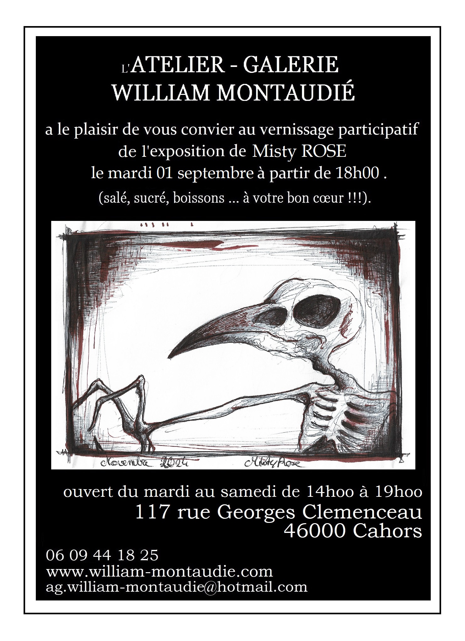Exposition "Misty Rose" à l'Atelier-Galerie William Montaudié