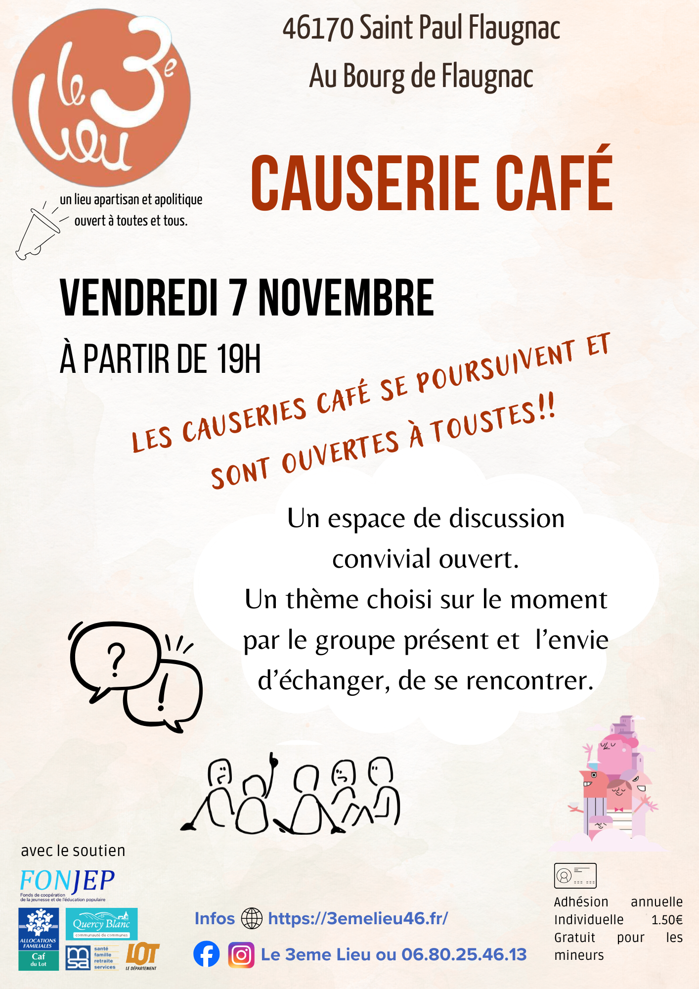 Soirée raclette au 3ème lieu, Saint-Paul-Flaugnac