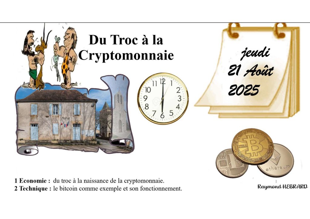 Conférence : "Du troc à la cryptomonnaie"