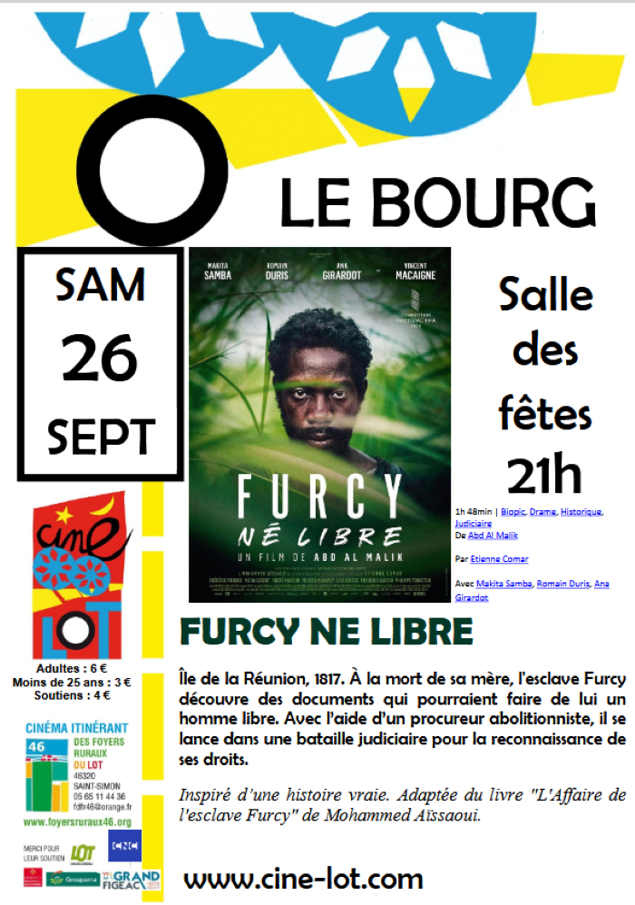 Ciné-lot  à Le Bourg :  « Furcy, Né Libre »