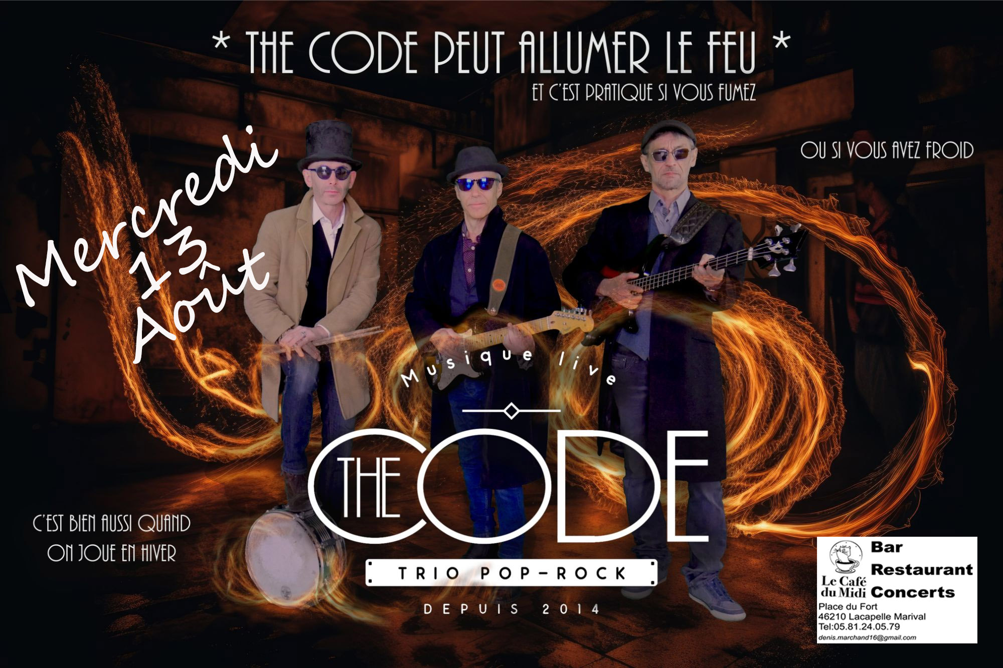 Concert "The Code" au Café du Midi