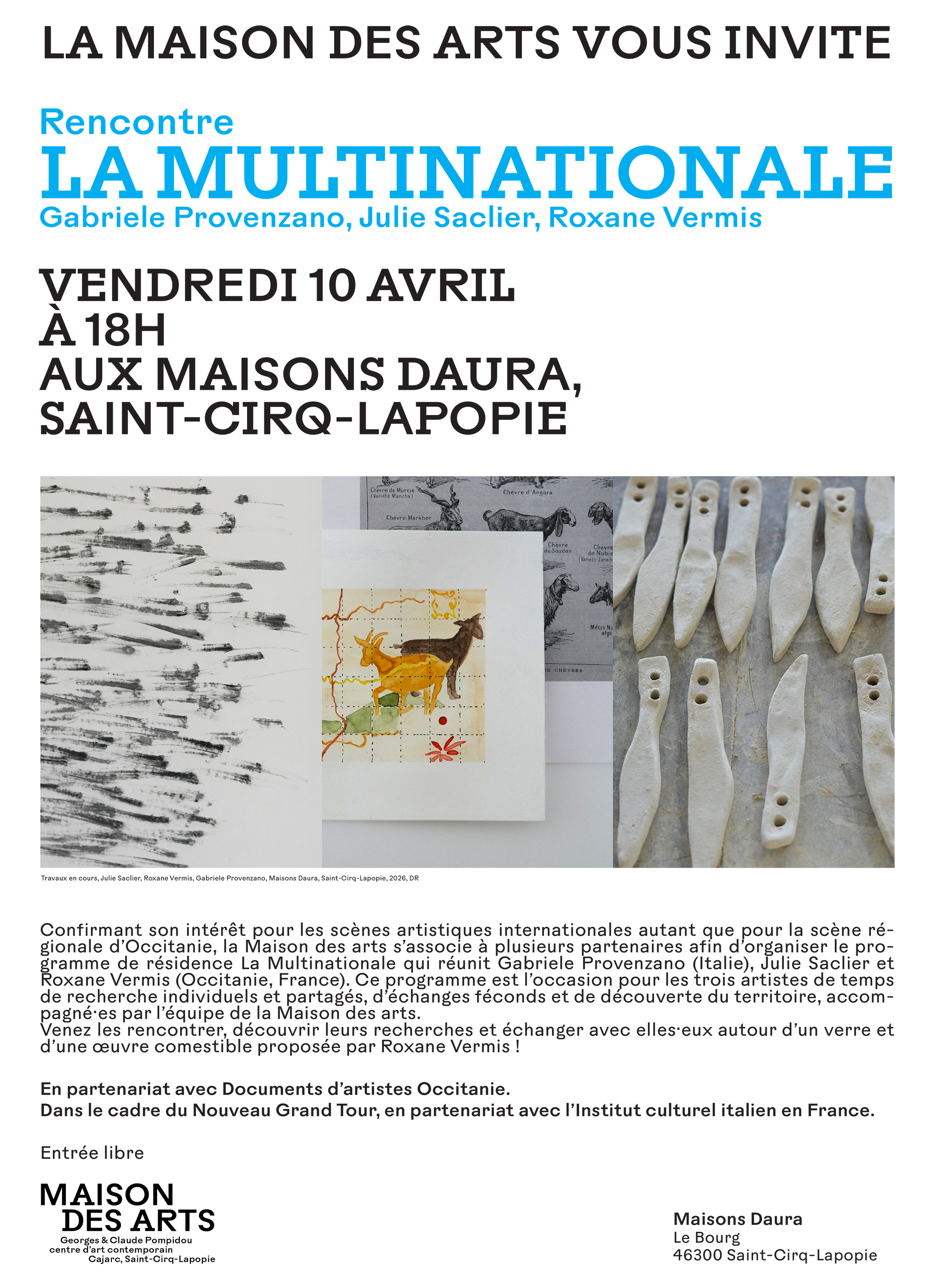 Rencontre avec les artistes en résidence à la Maisons Daura