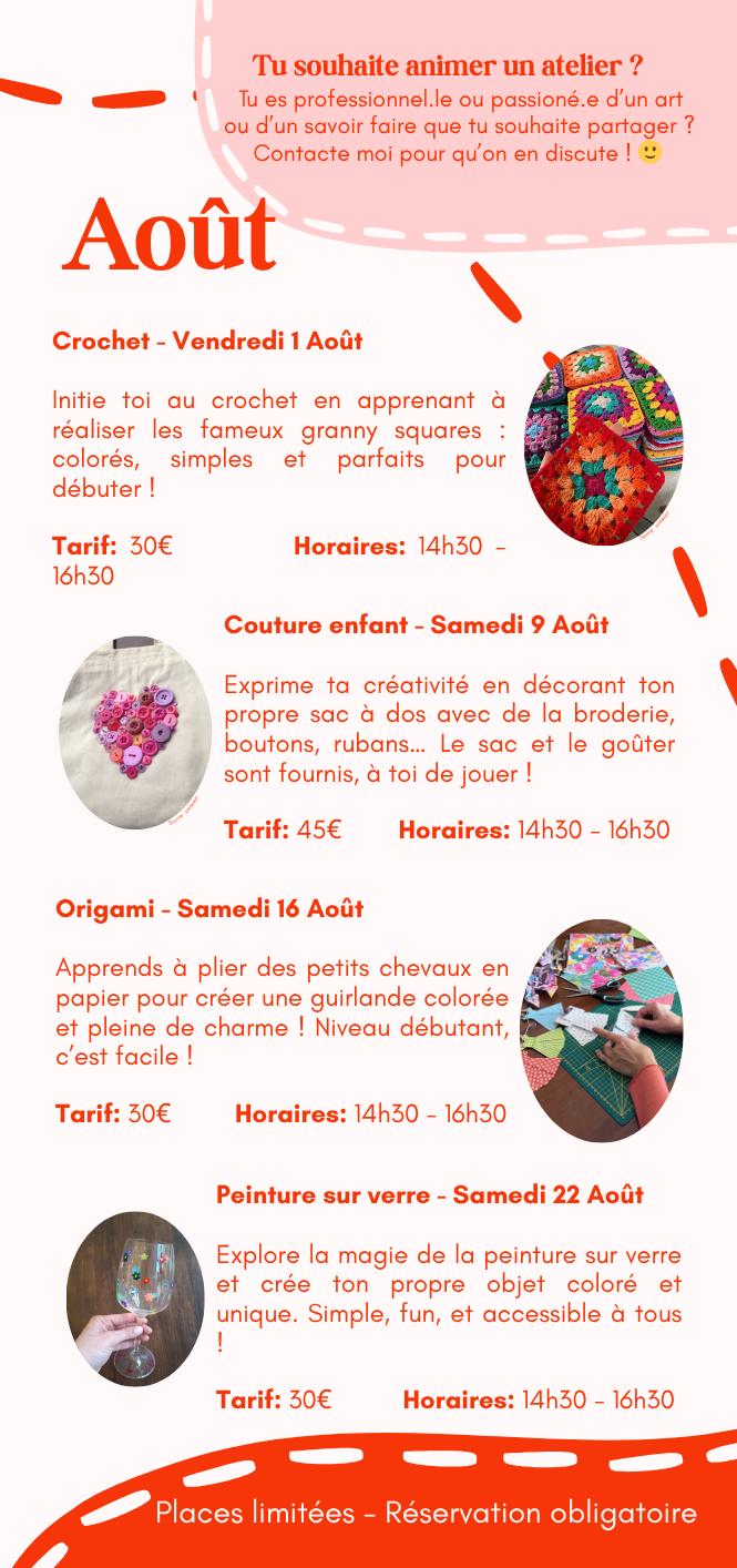 Créativ'été - ateliers créatifs en août chez La Couzeuse, Limogne-en-Quercy - photo 2