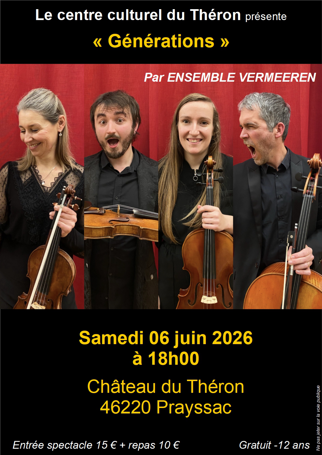 Générations : Concert quatuor à cordes de l'ensemble Vermeeren